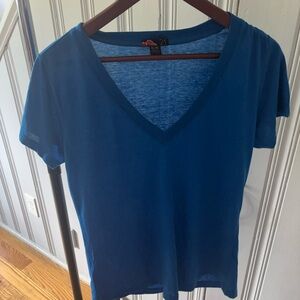 2/$12 Blue V-Neck Women's Top